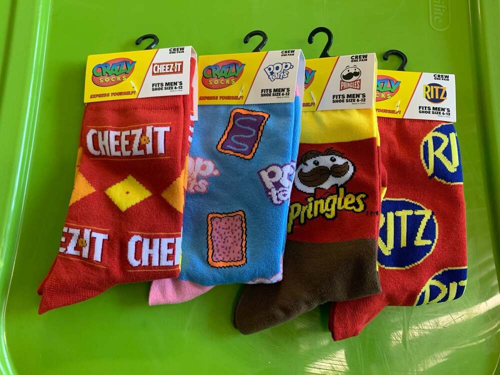 Crazy Socks, Unisex, Men's size 8-12, Women's size 9-13, Food/Pop Prints
